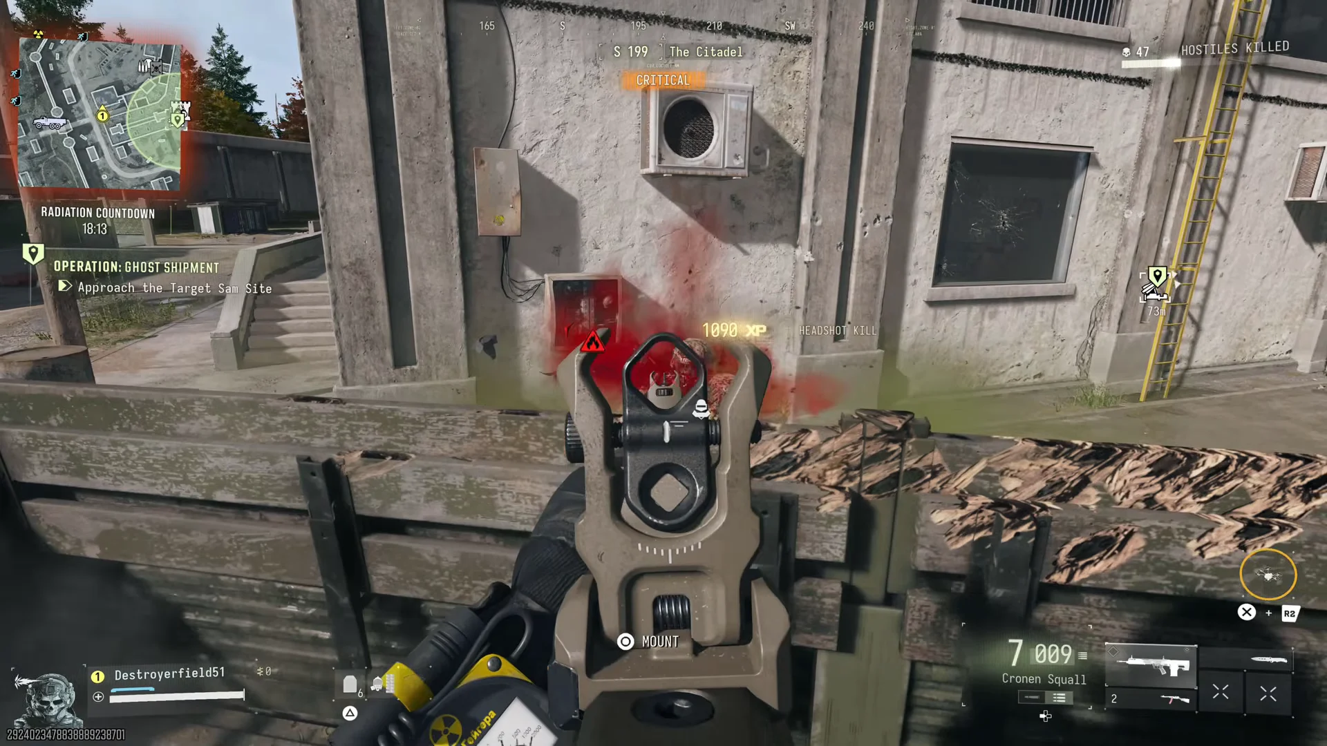 Firing on Colossus from truck bed