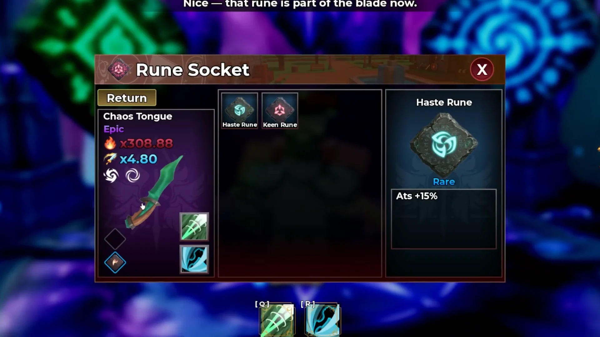 Rune Socketing