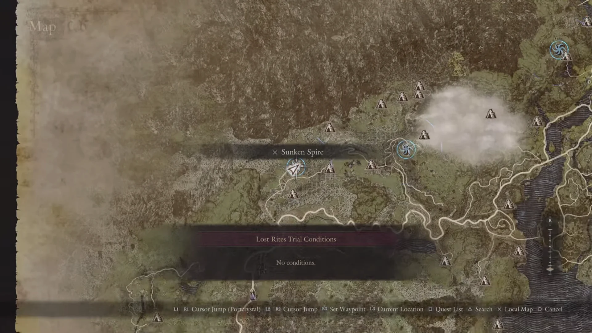 Map card with No conditions