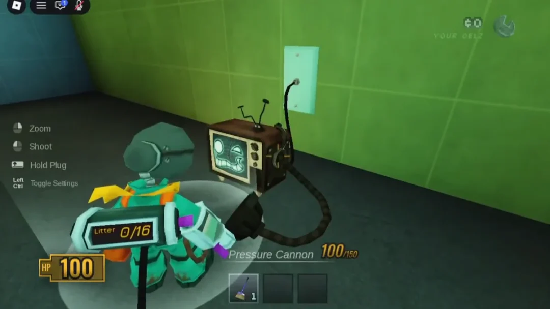 Plugging in the TV creature