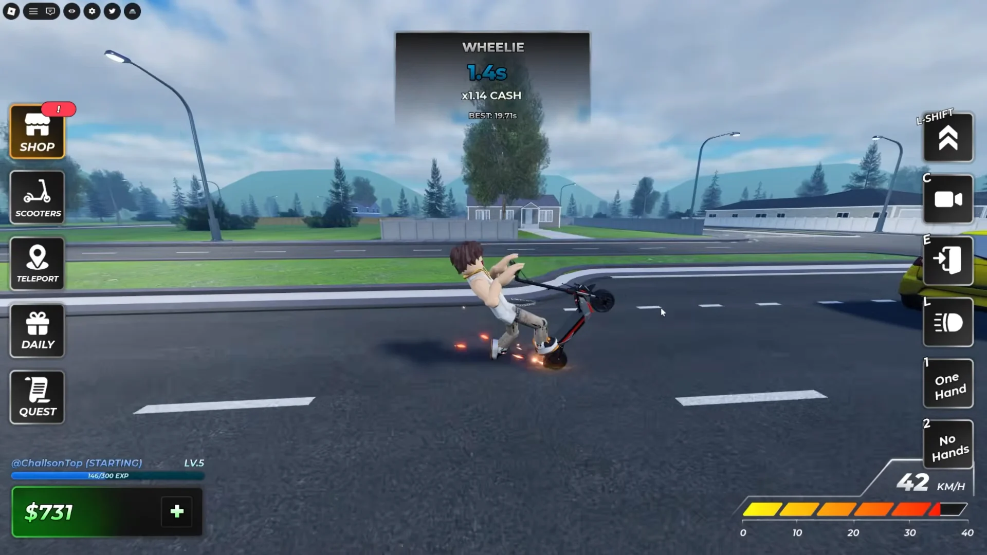 Riding & Testing Wheelies