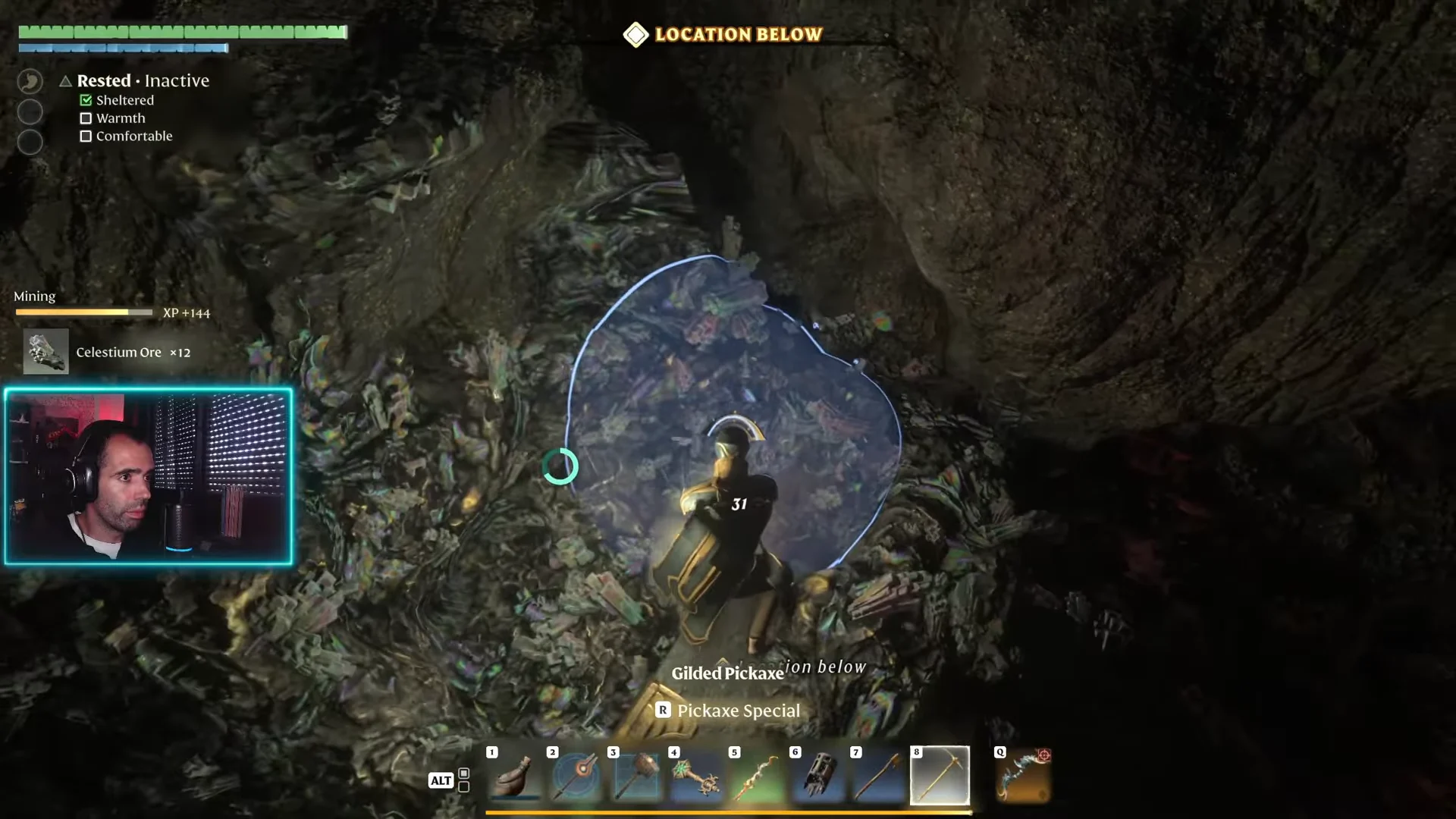 Mining Celestium Ore
