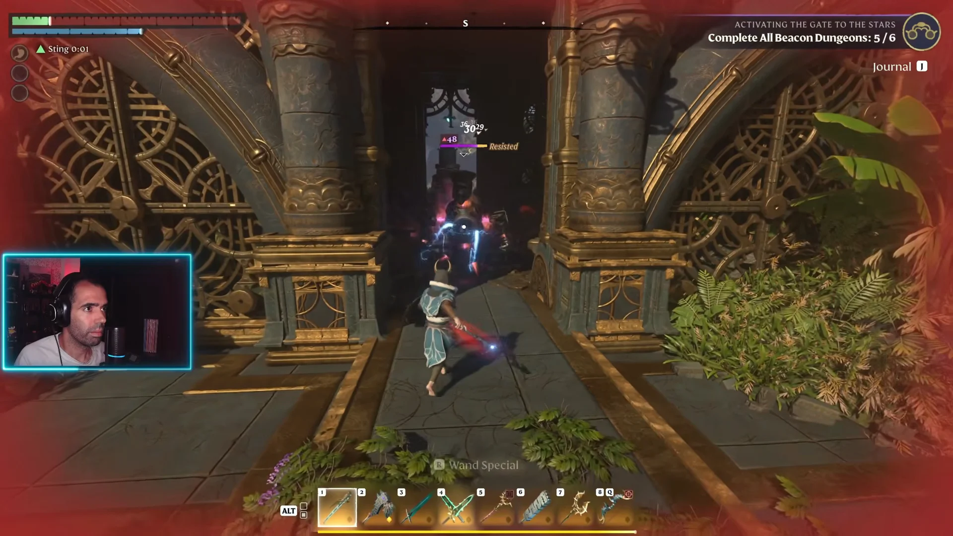 Dungeon exterior construct battle