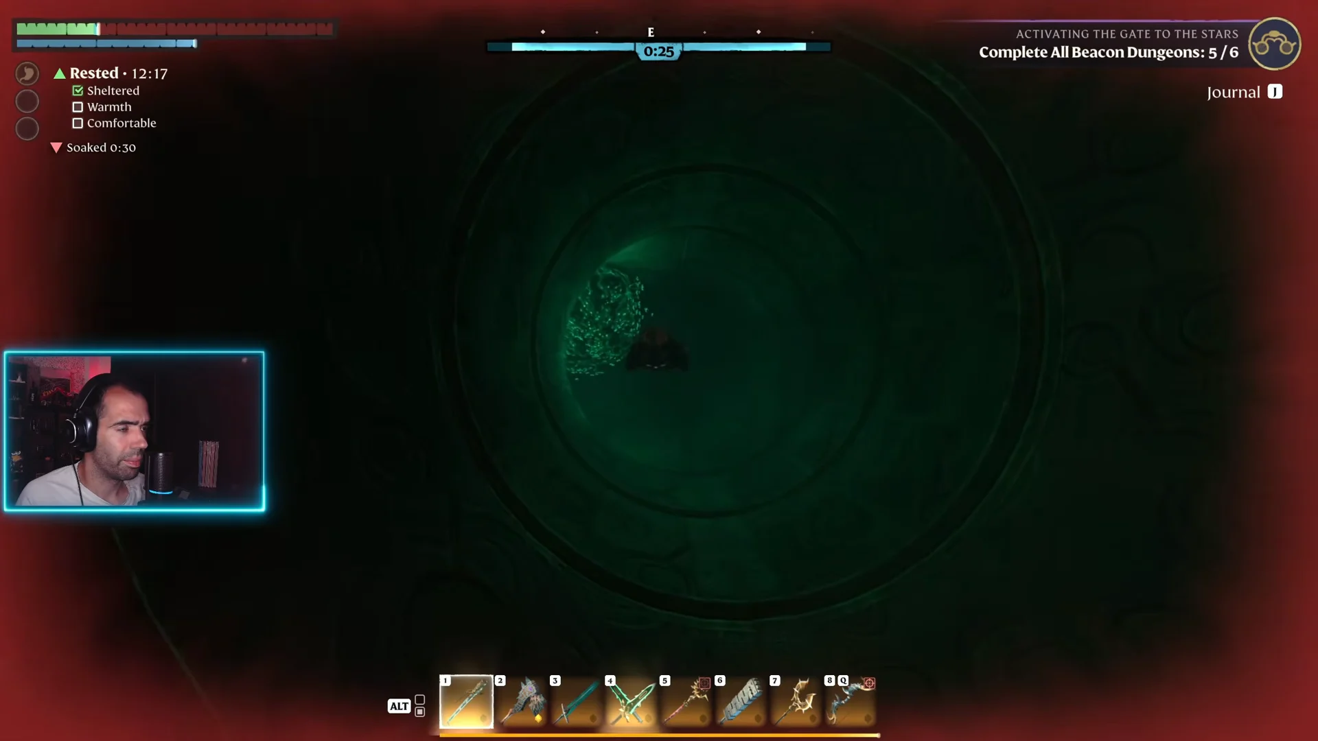 Diving into flooded shaft