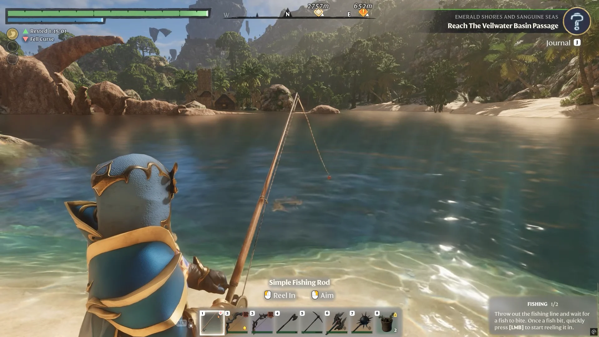 fishing with a rod