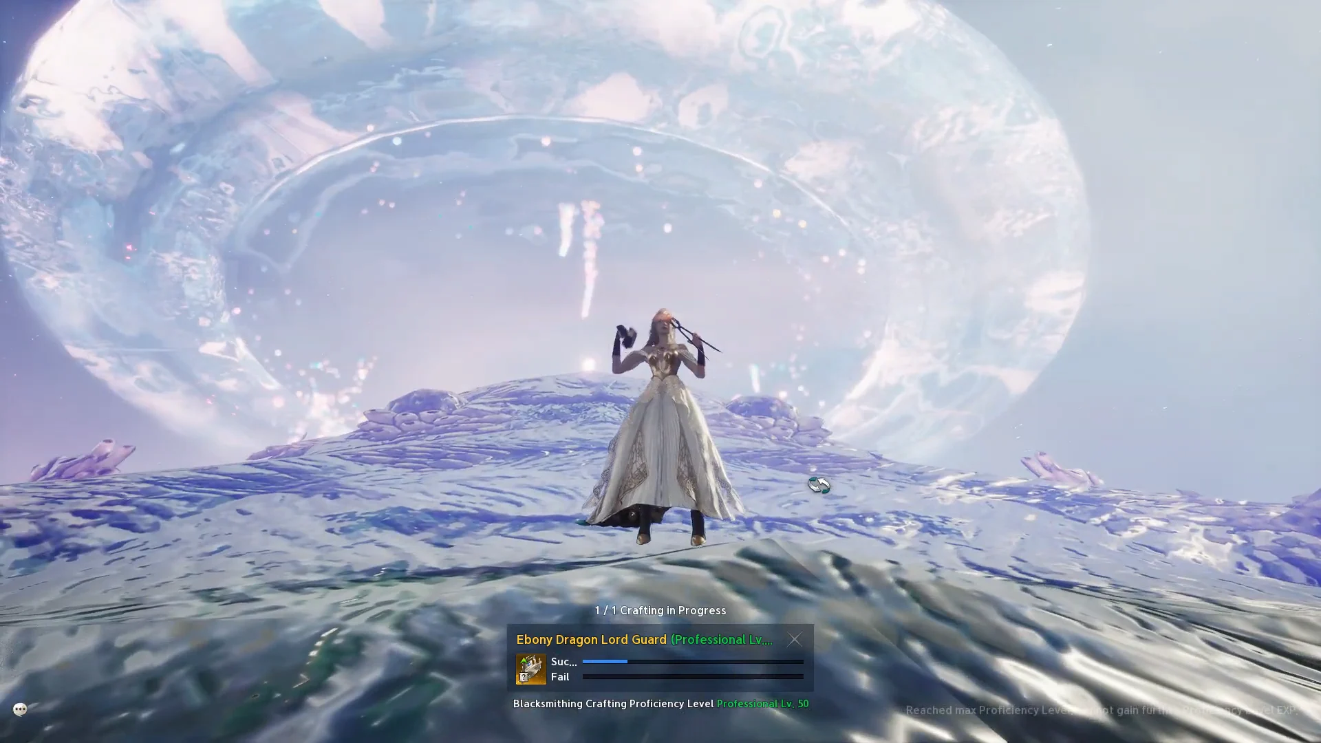 Initiating crafting animation