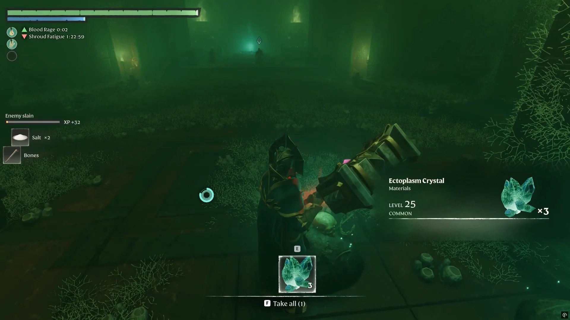 Defeating Enemies & Looting Ectoplasm Crystals