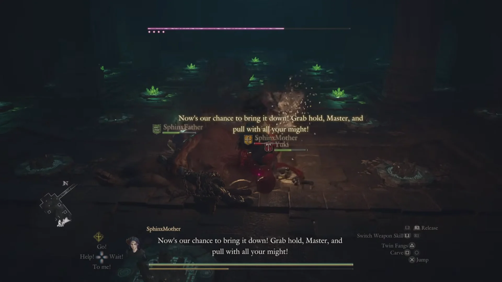 Minotaur toppled in the crystal arena