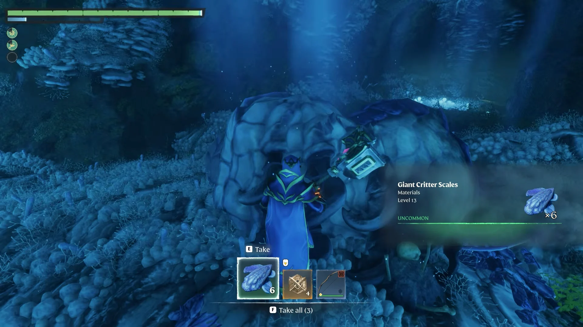looting the queen, Giant Critter Scales x6