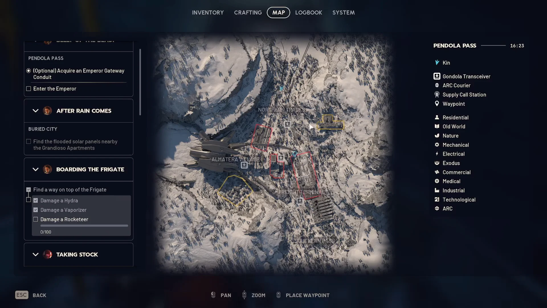 Pendola Pass Map & Storm Hut Mechanic