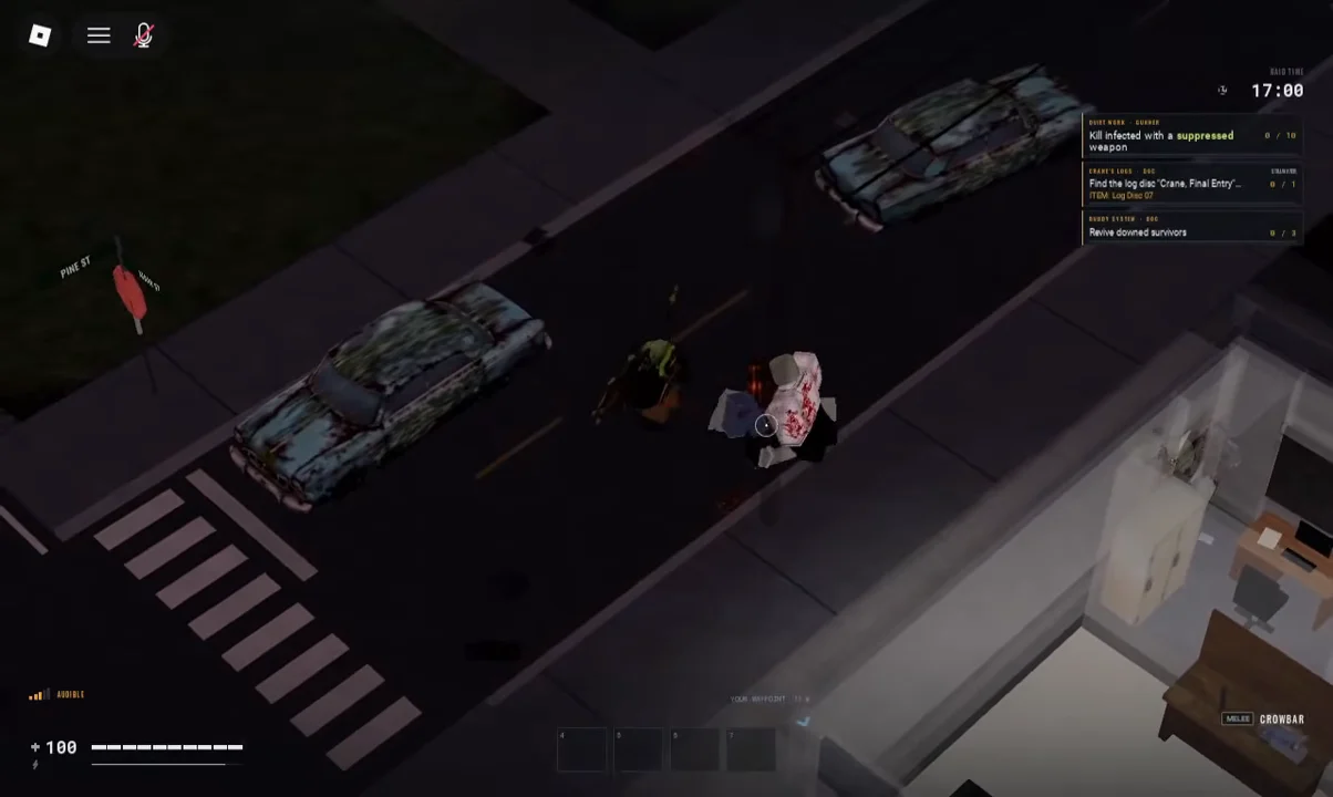 First Zombie Encounter and Melee Combat