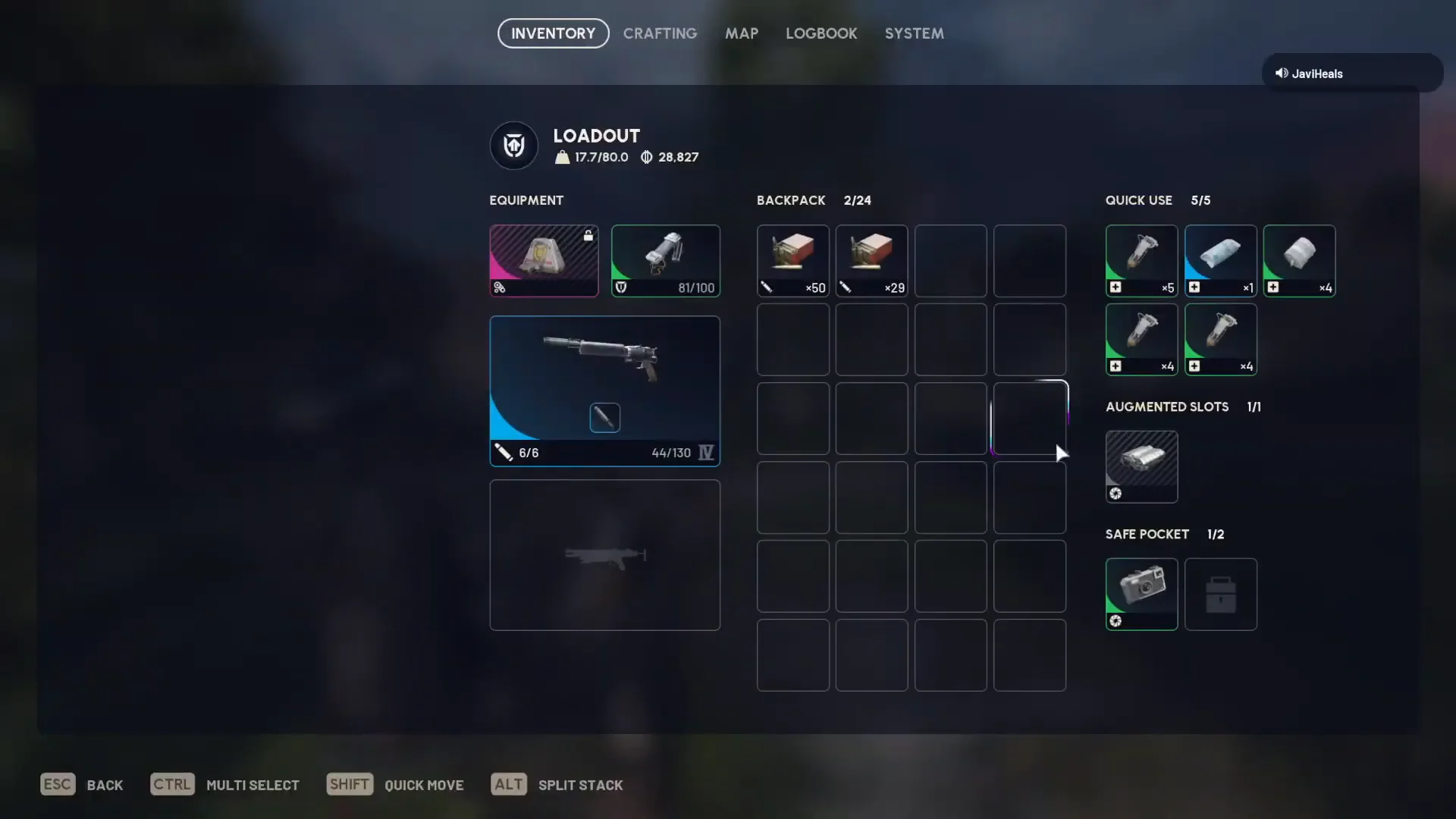 Equipping Camera via Inventory