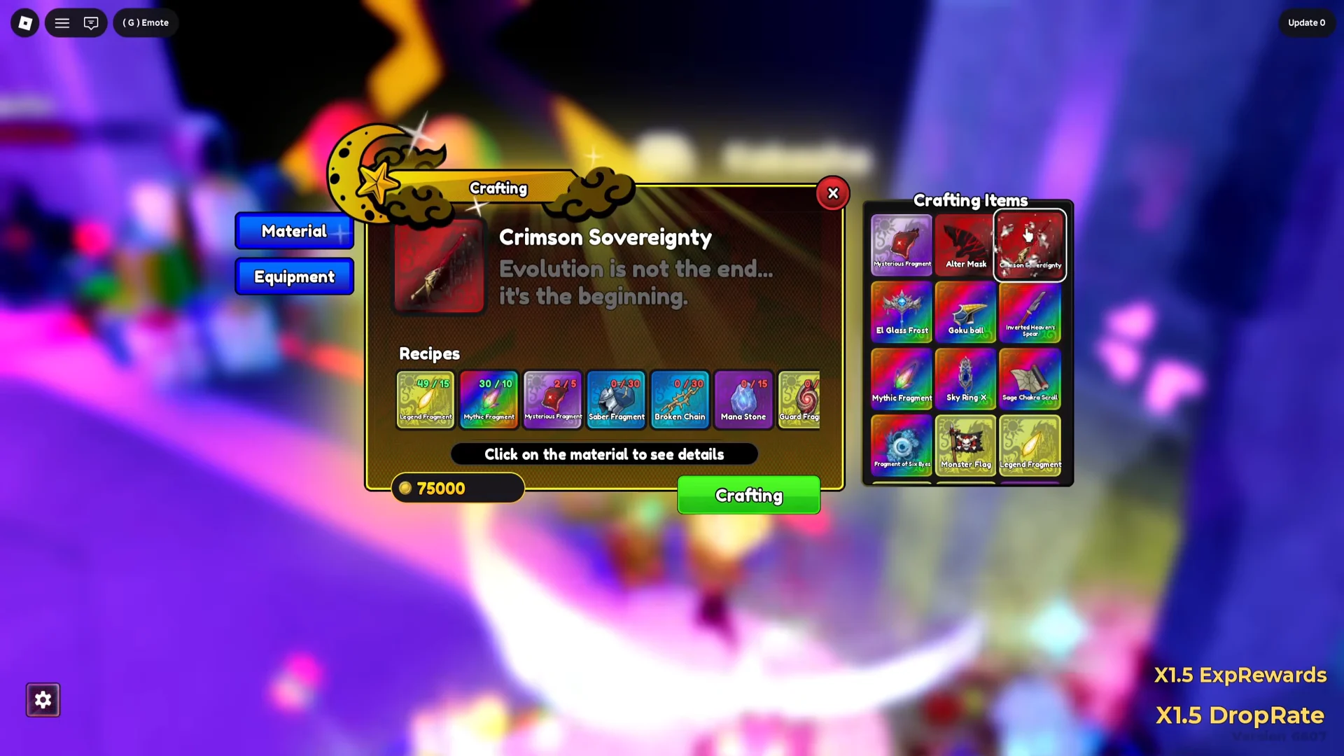Evolution & Crafting Items