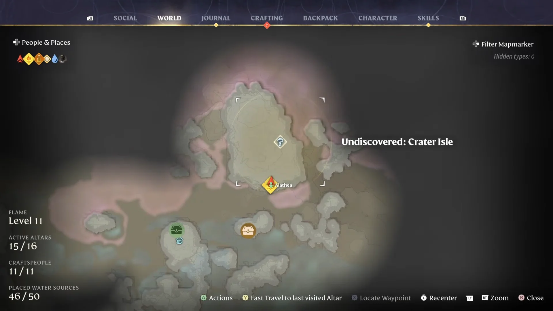 Crater Isle map route