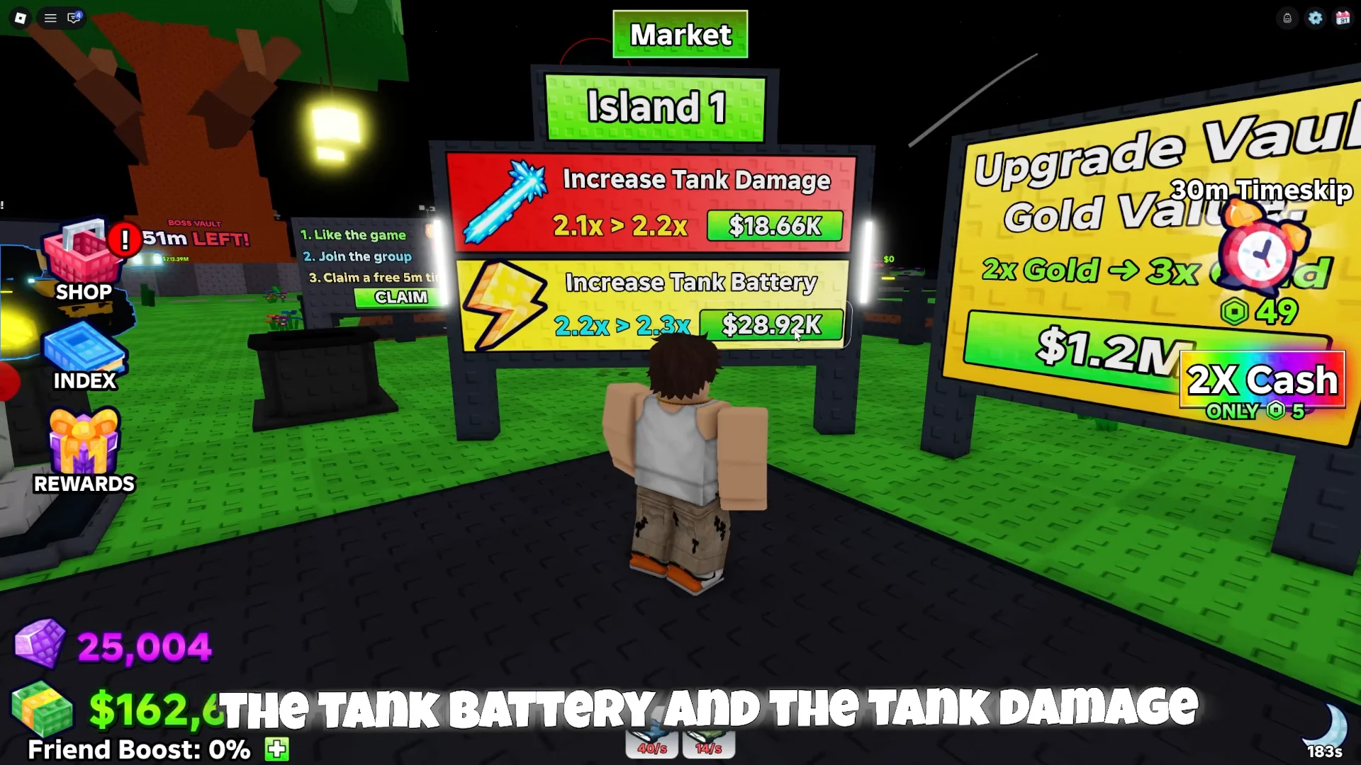 Upgrading Tank Damage and Battery