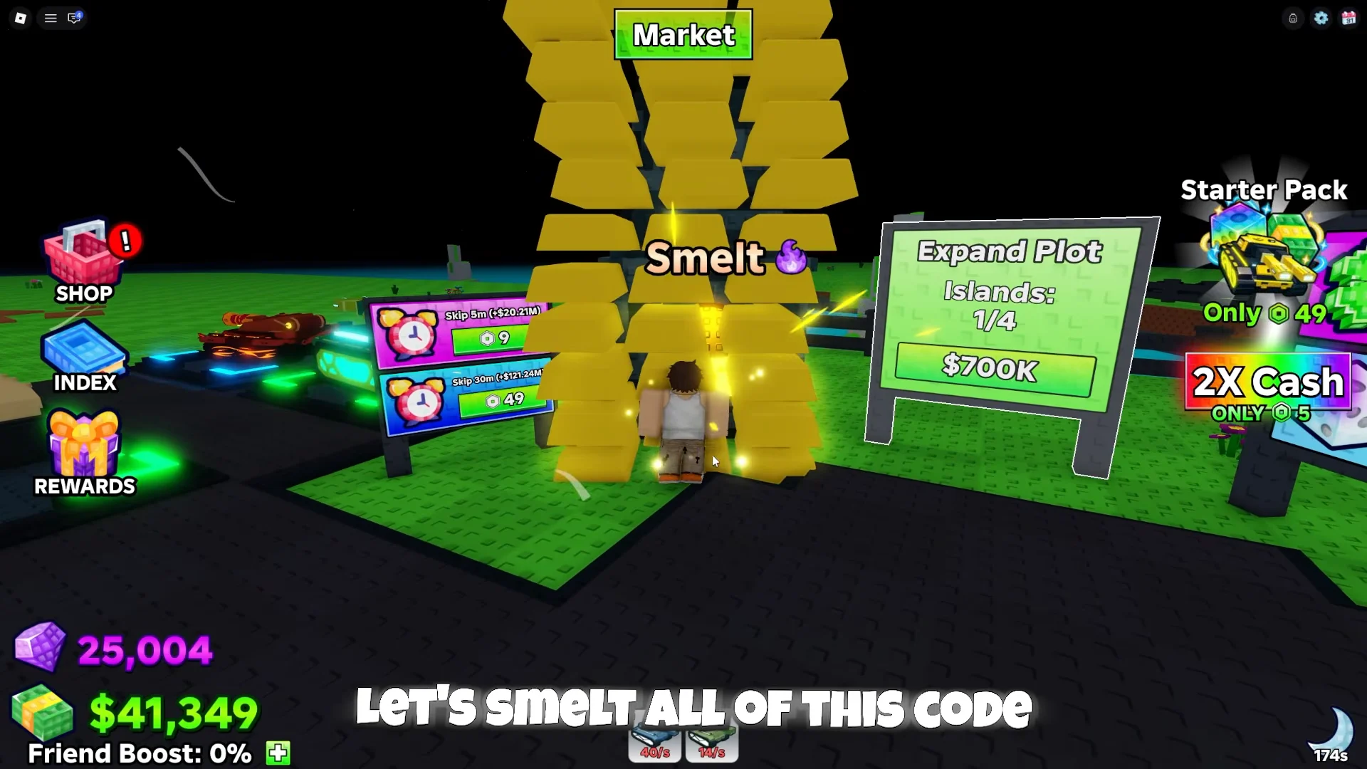 Collecting and Smelting Gold