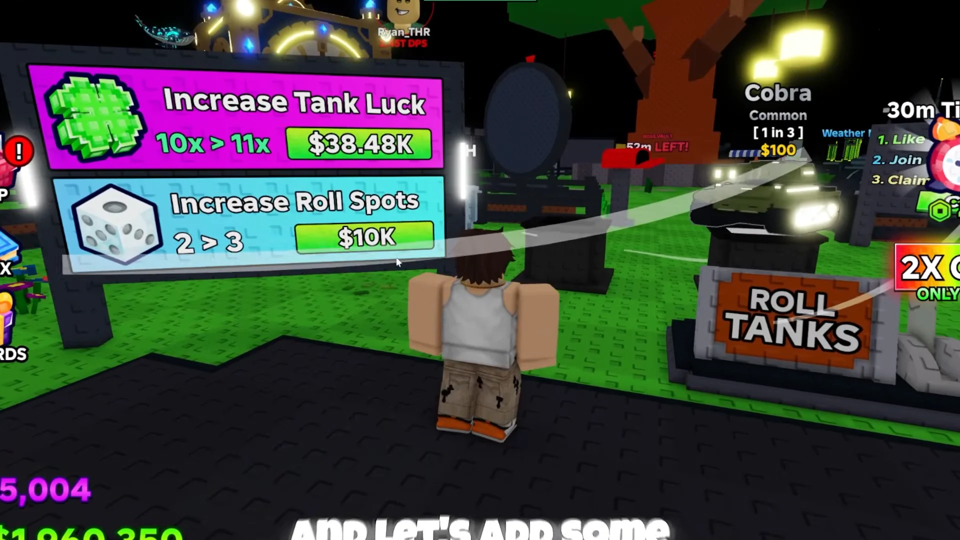 Upgrading Roll Spots and Tank Luck