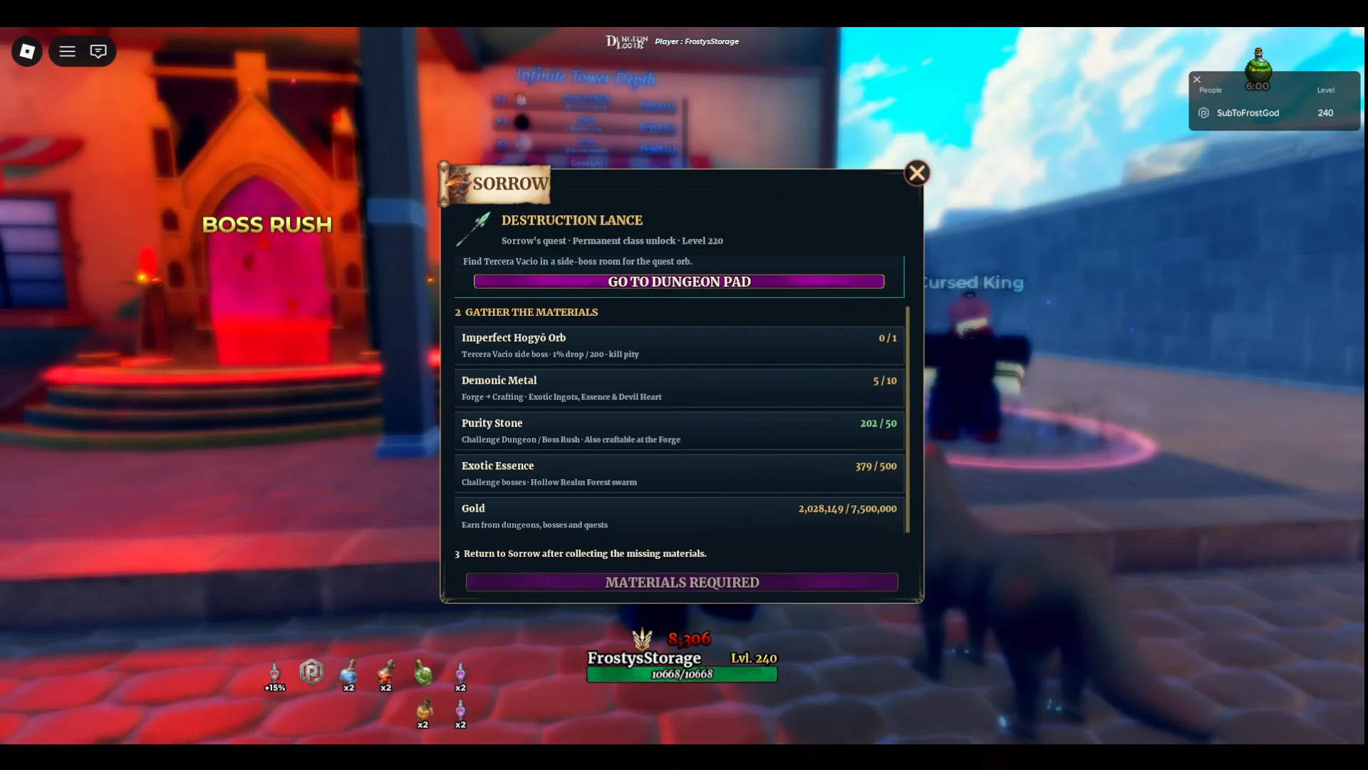 Sorrow Questline