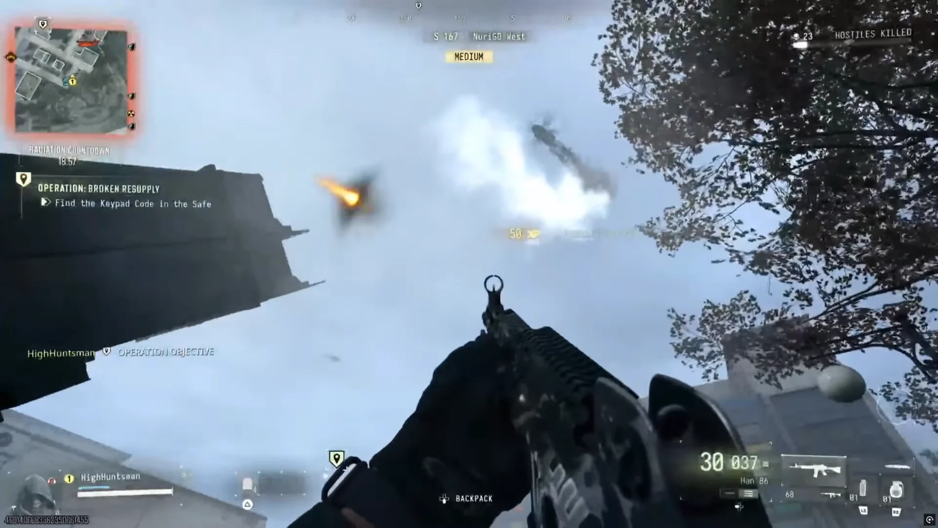 SAM hits cargo chopper