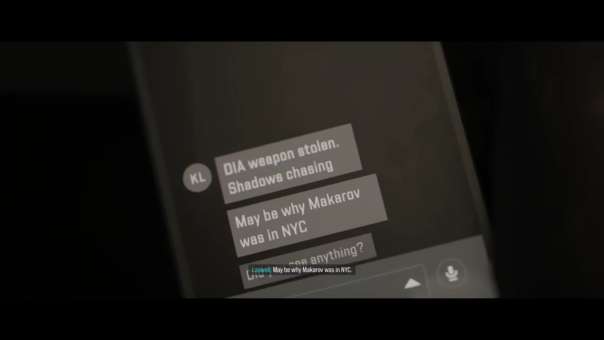 Opening cinematic on the train