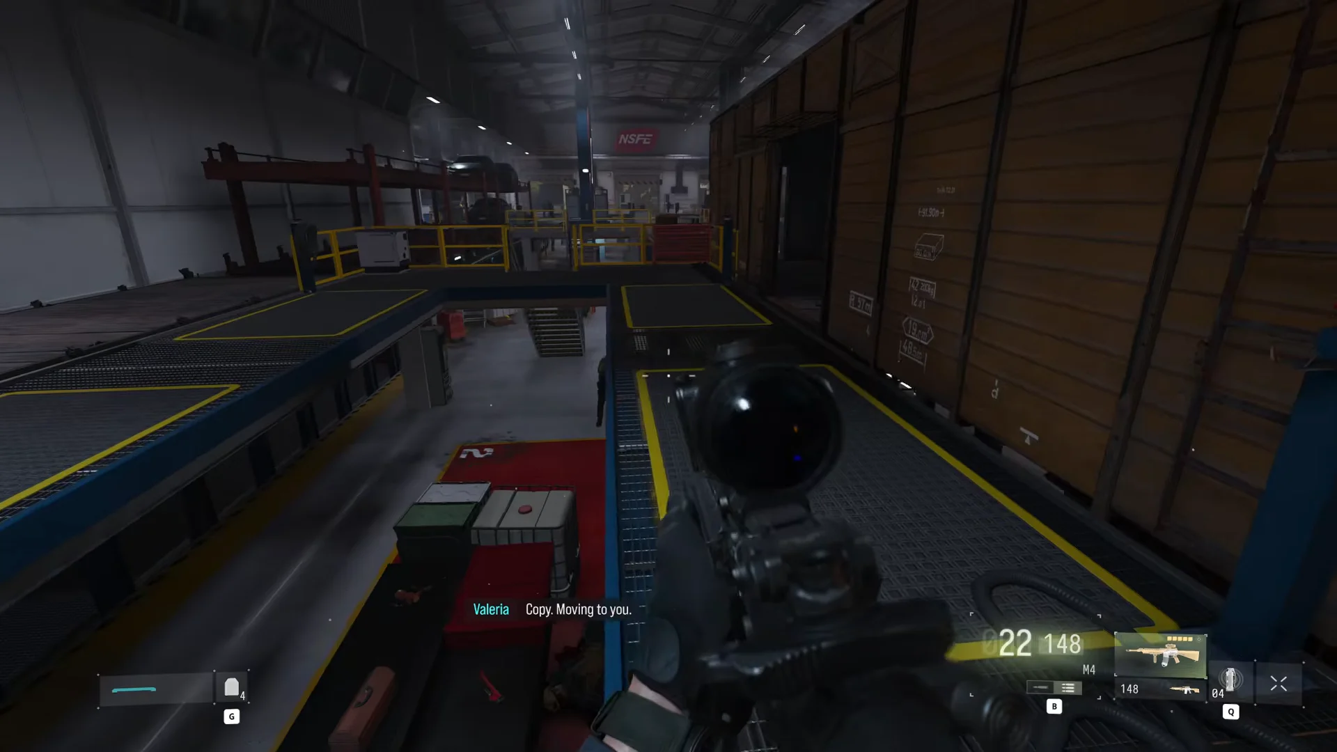 Clearing maintenance depot interior