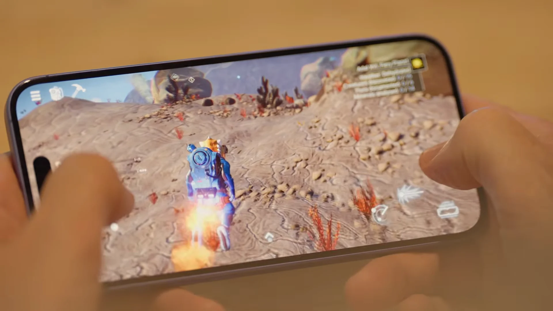 On-planet gameplay on iPhone