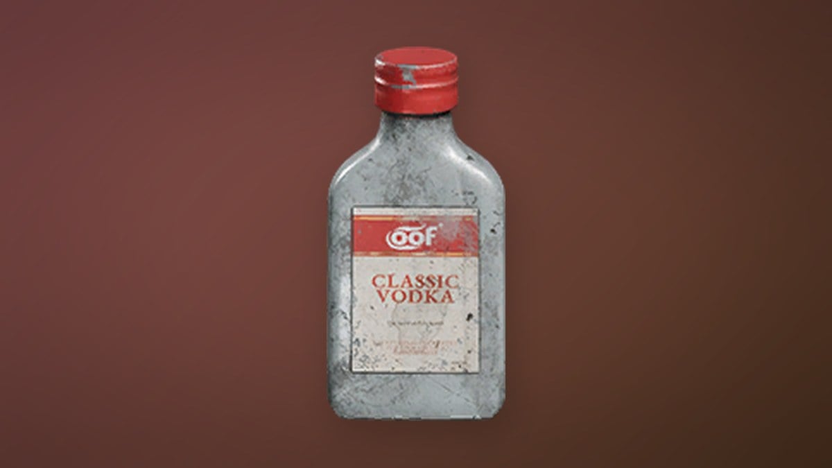 Small Bottle of Vodka in Permafrost