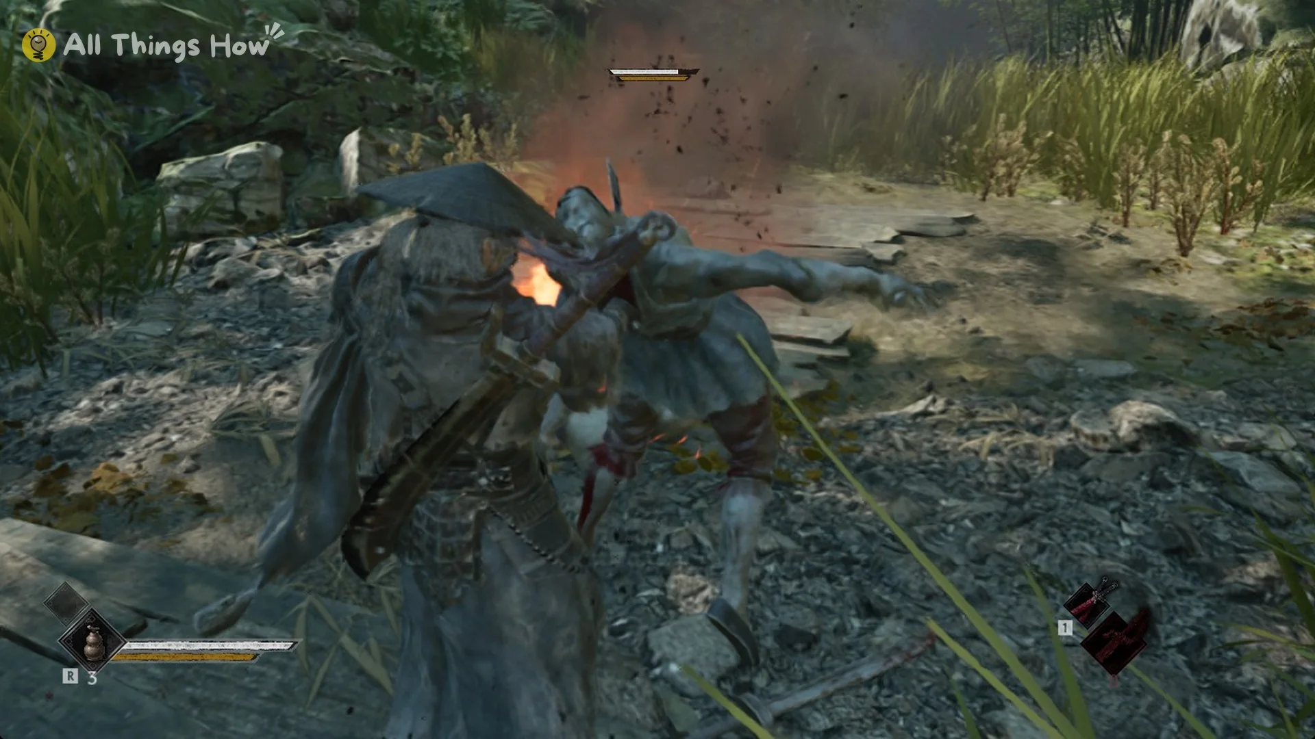 Soul performing a stealth assassination kill animation in Phantom Blade Zero