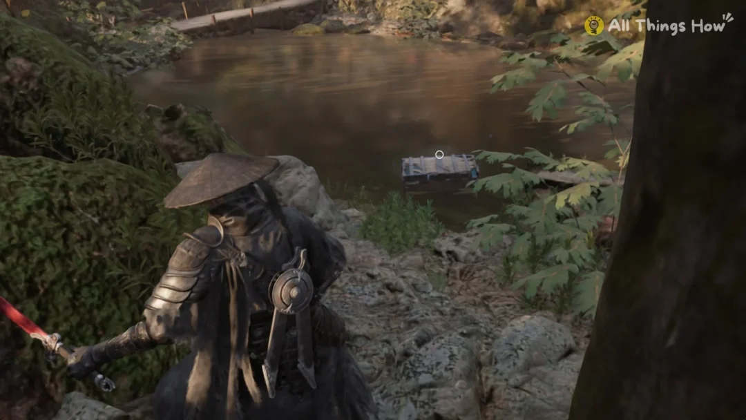 Soul with a red blade near a shaded pond, Phantom Blade Zero