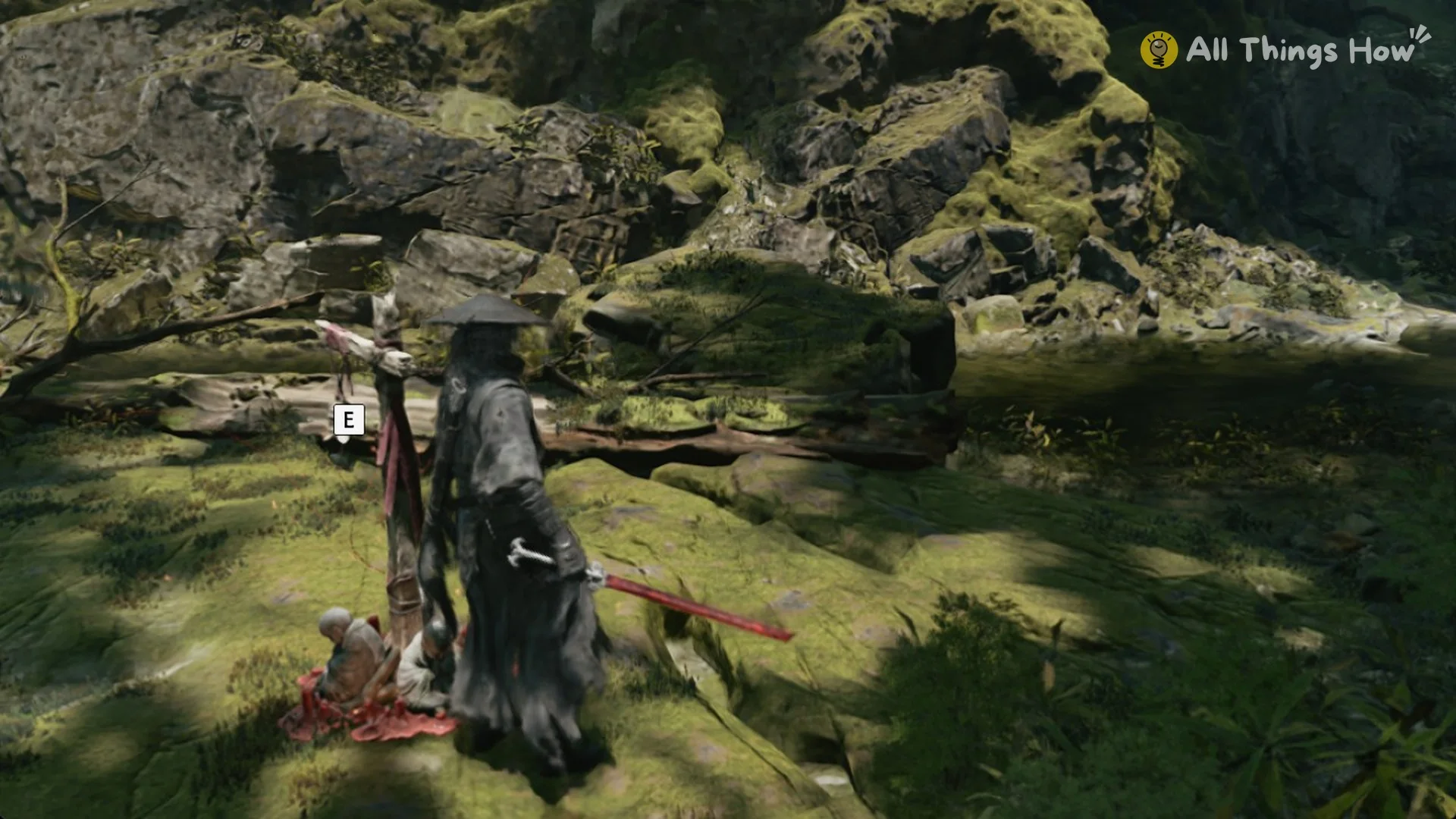 Soul at the first bell with the E prompt in Phantom Blade Zero