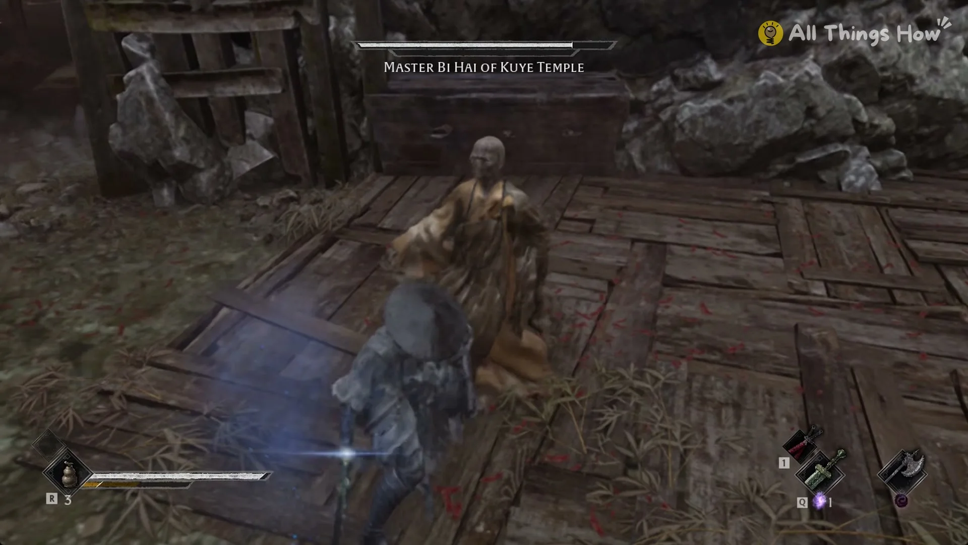 Soul meeting Master Bi Hai's palm strike in a flash of light, Phantom Blade Zero