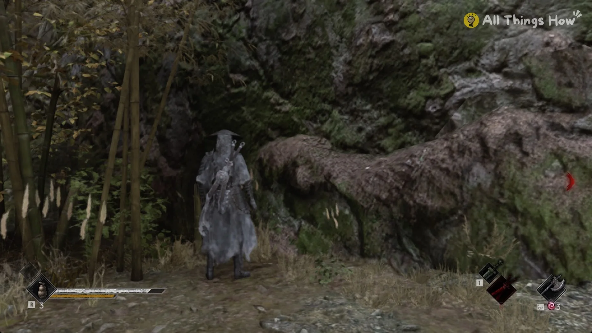 Soul on the upper ledge above the stream after the wall-run, Phantom Blade Zero