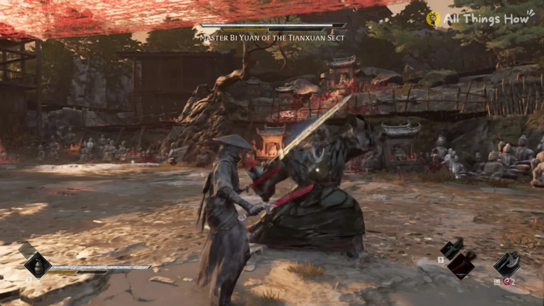Soul and Master Bi Yuan locked blade to blade, Phantom Blade Zero