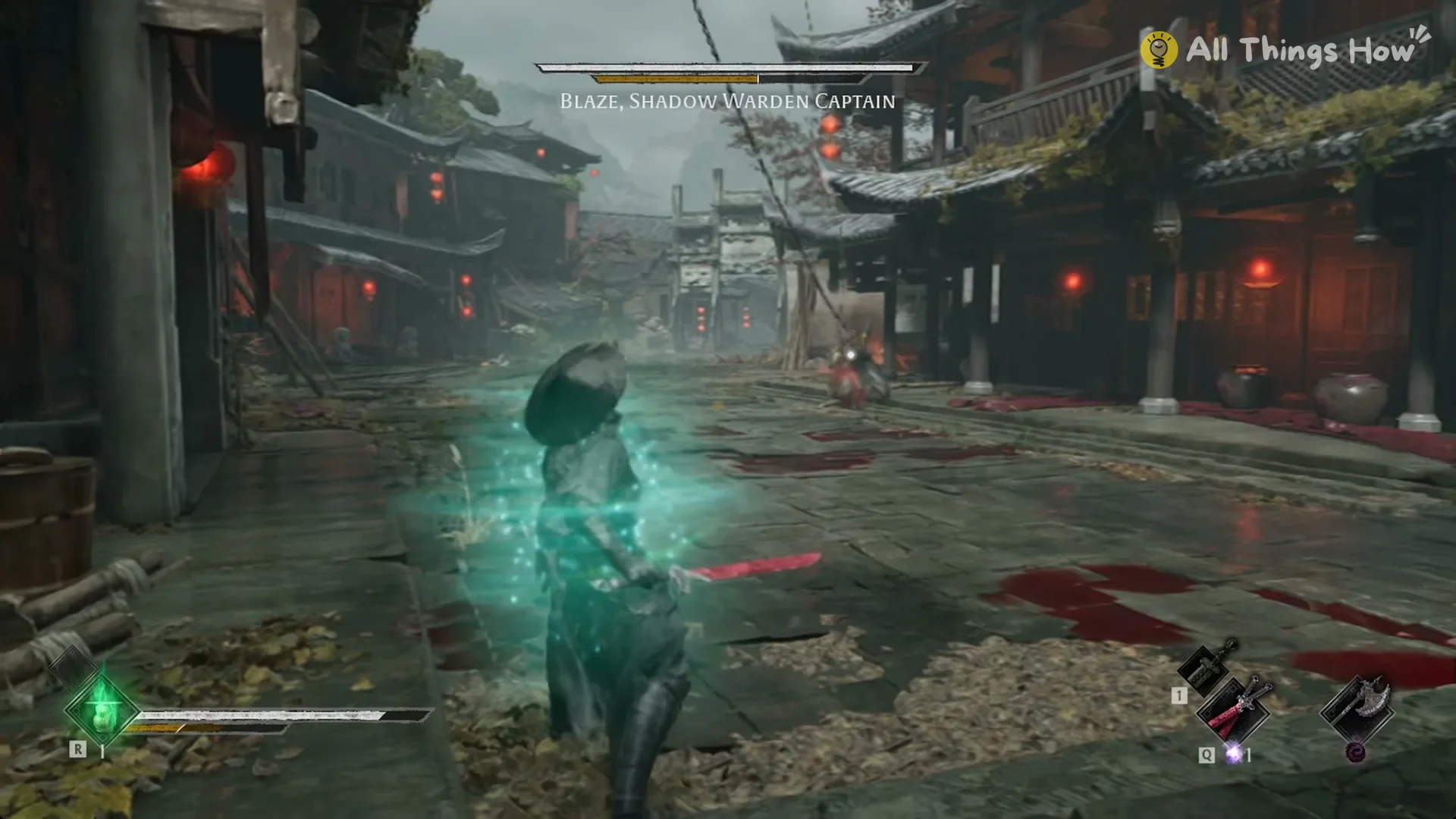 Soul drinking from a gourd at range during the Blaze fight, Phantom Blade Zero