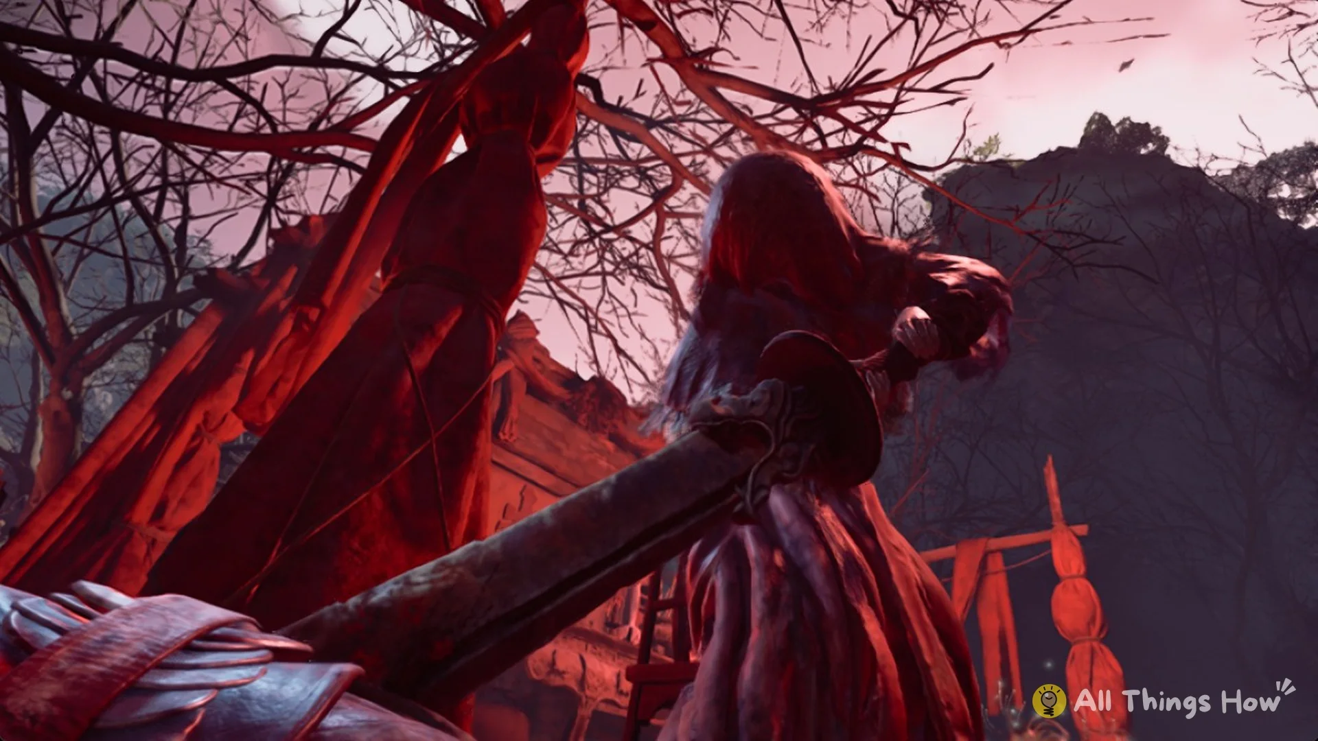 Hua, Deadly Betrothed drawing her blade at Flesh Lily Fields in Phantom Blade Zero