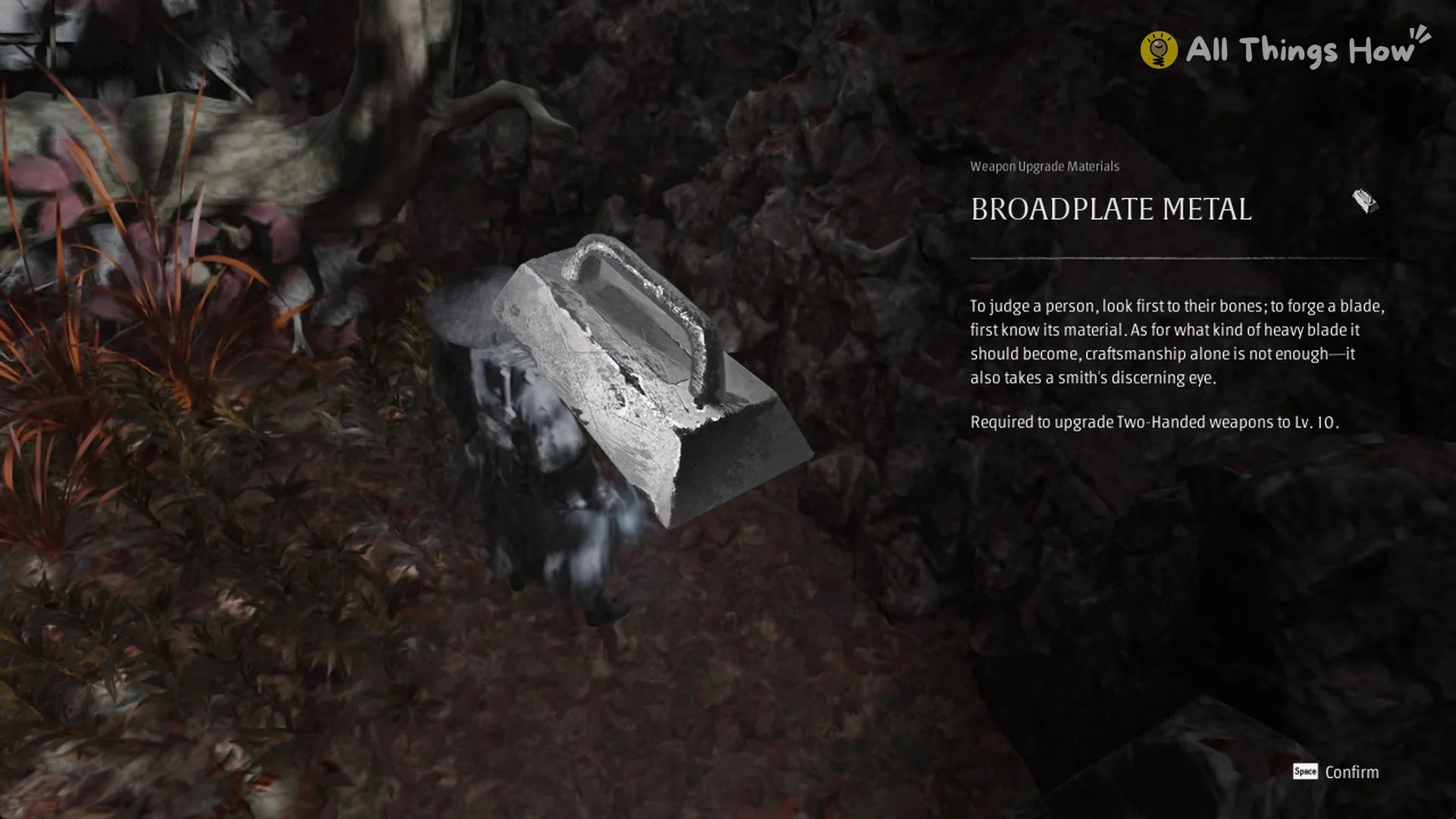 Broadplate Metal weapon upgrade material item card in Phantom Blade Zero