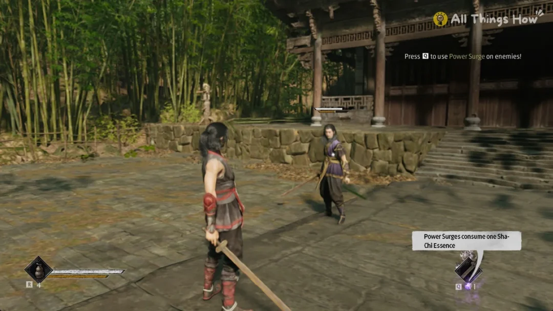 Phantom Blade Zero heroine facing Zuo Shang beside the temple steps