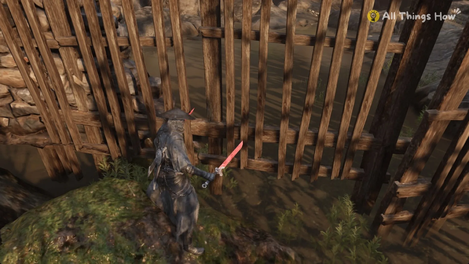 Soul beside a wooden palisade, Phantom Blade Zero