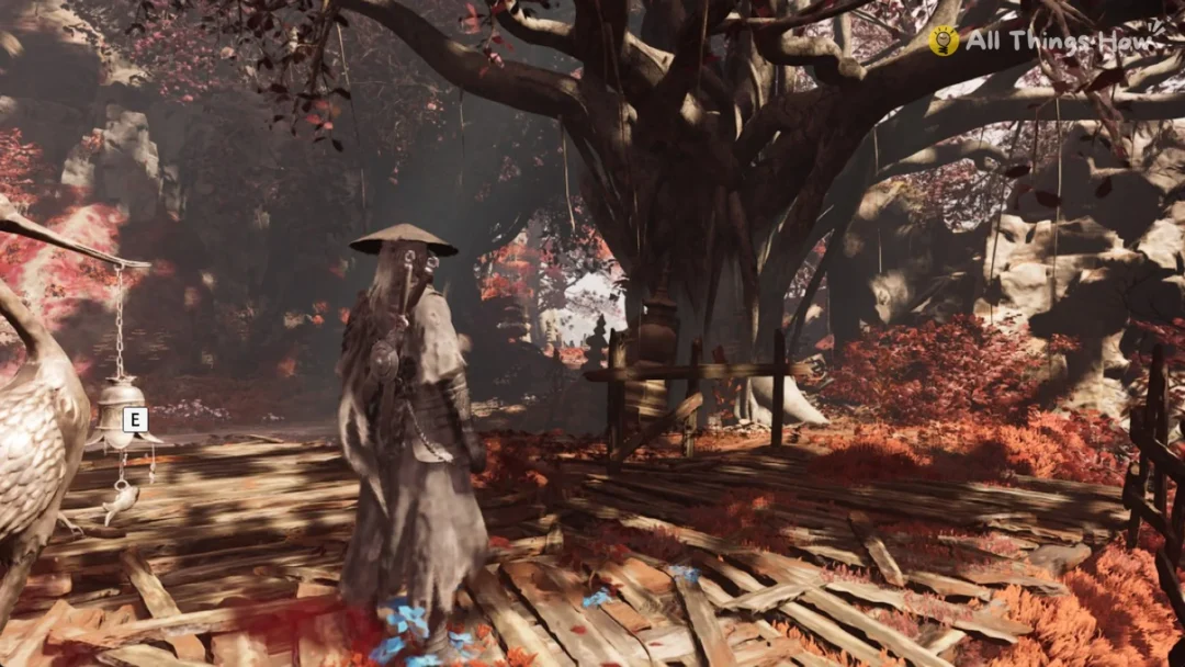 Soul at the Crane Bell under the great tree in the Crimson Forest in Phantom Blade Zero