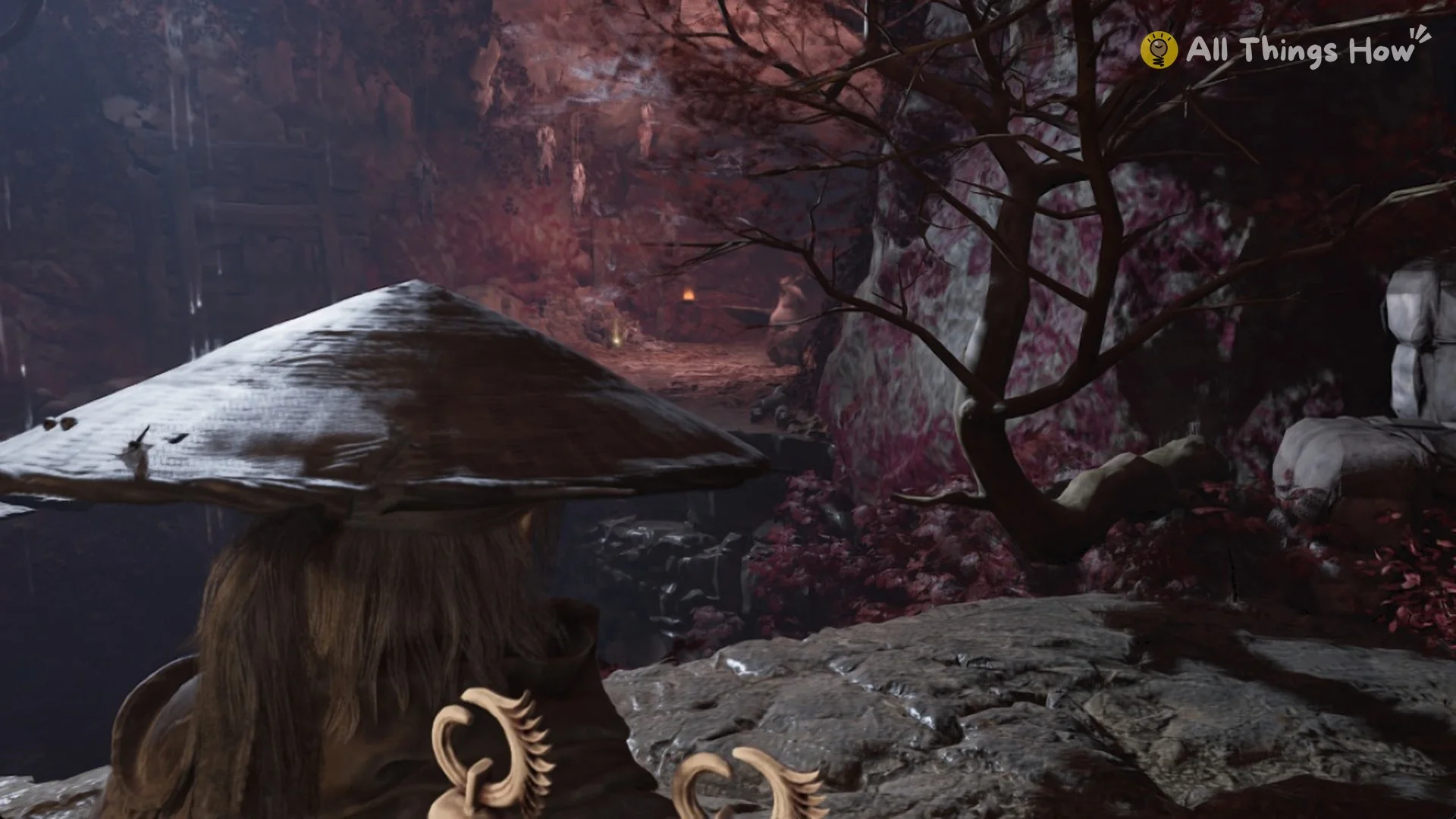 Below the Crimson Forest tunnel on the path toward the second Butcher's yard in Phantom Blade Zero