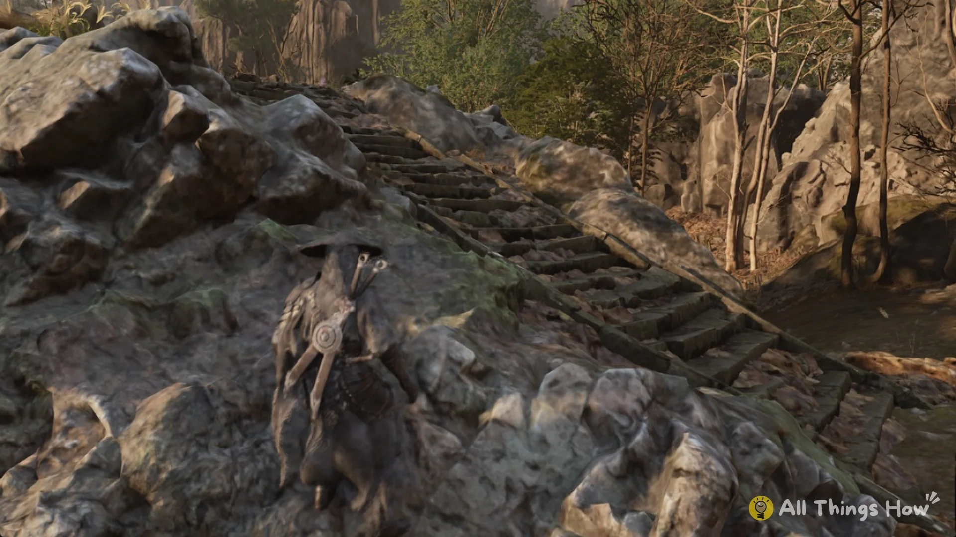 Soul at the foot of the stone stairs past Jewel's hut in the Village of Lu, Phantom Blade Zero