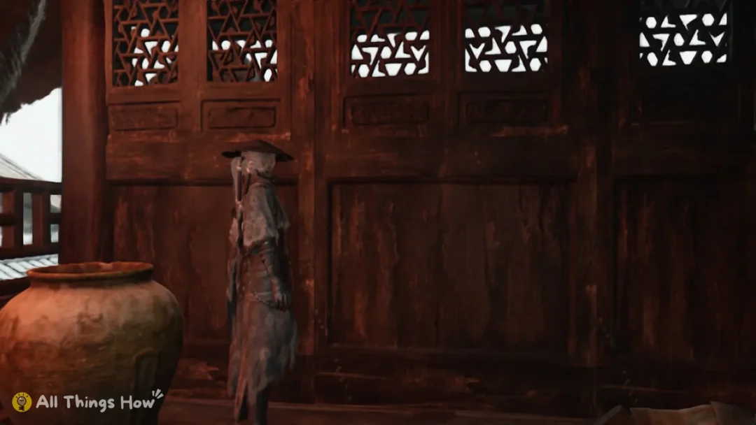 Soul by a clay jar in a red wooden room, Phantom Blade Zero
