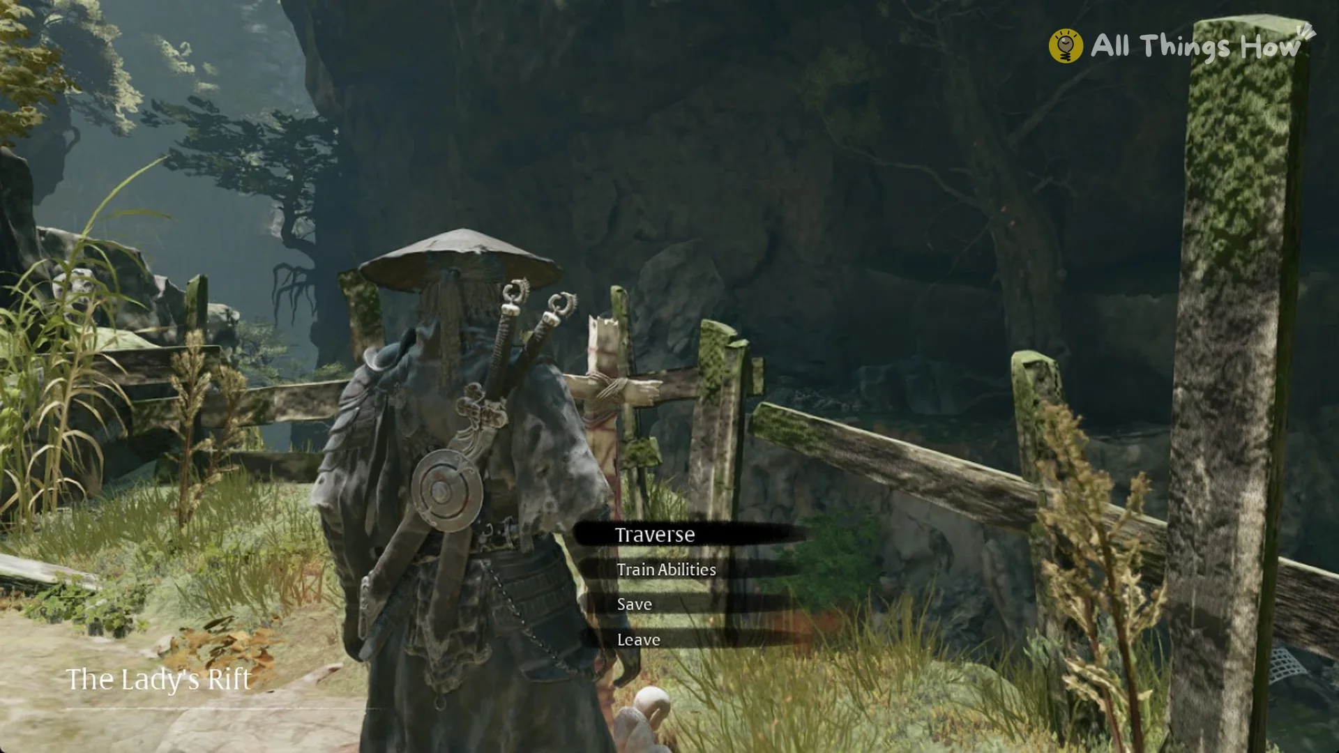 The Lady's Rift bell menu with Traverse at the top in Phantom Blade Zero