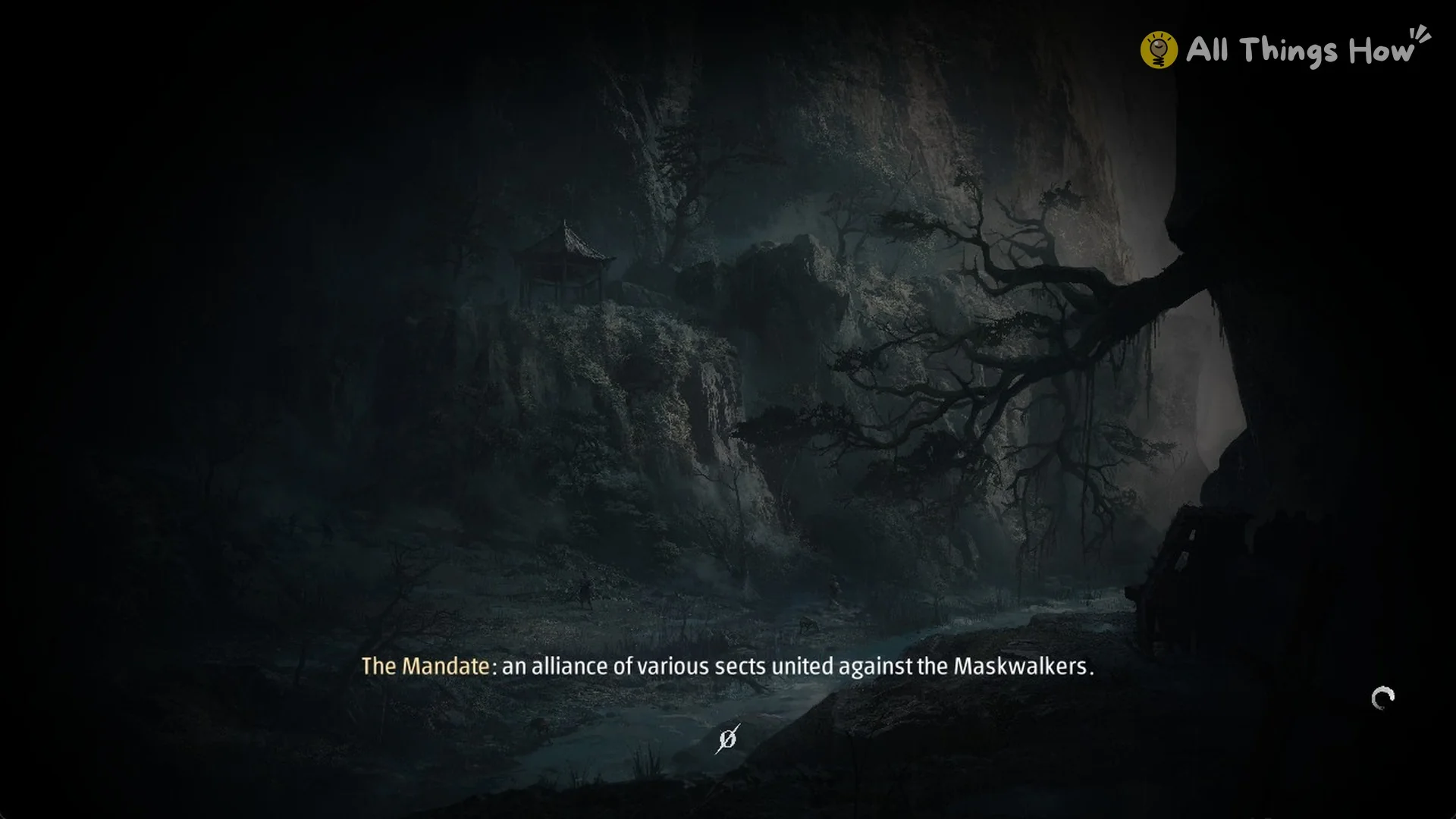 The loading screen with a lore line after picking a bell on the Traverse map in Phantom Blade Zero
