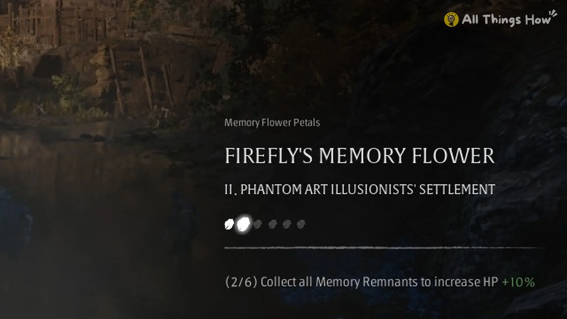 The Firefly's Memory Flower card for petal II, Phantom Art Illusionists' Settlement, 2 of 6, Phantom Blade Zero