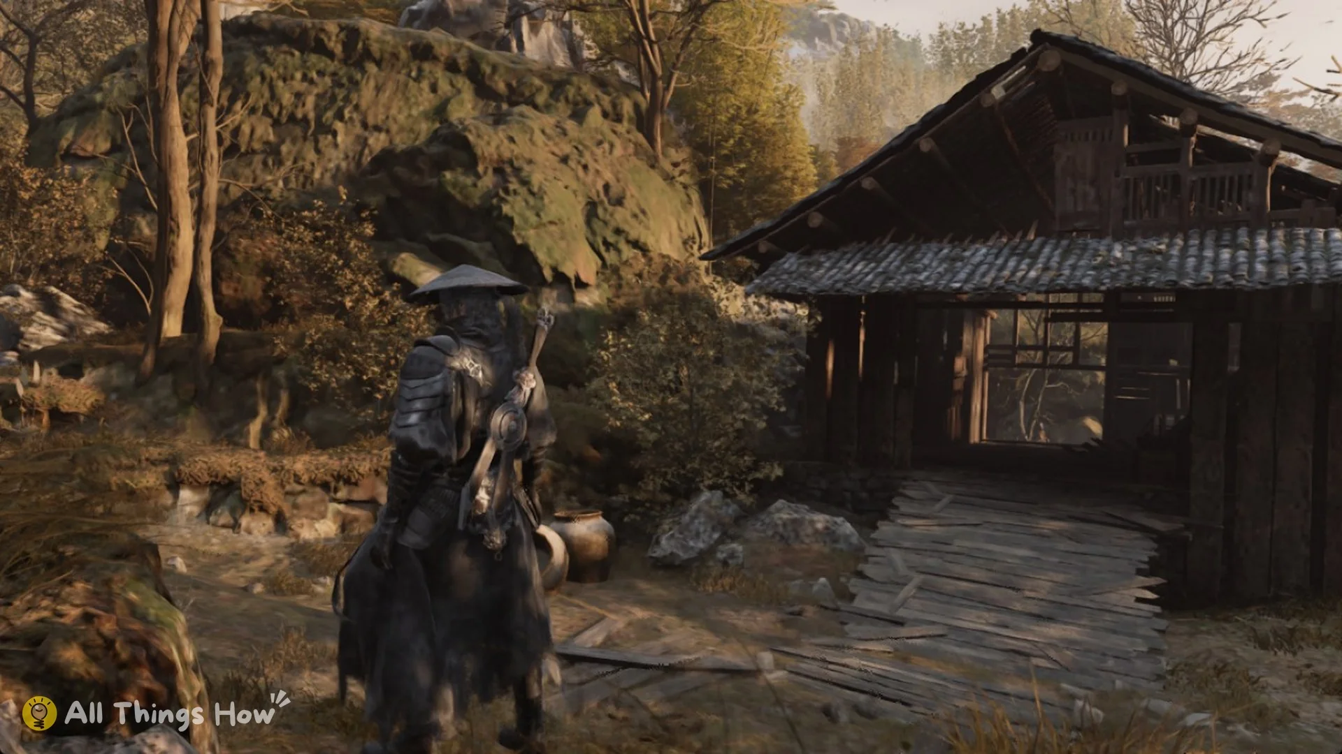 Soul in front of a wooden gatehouse, Phantom Blade Zero