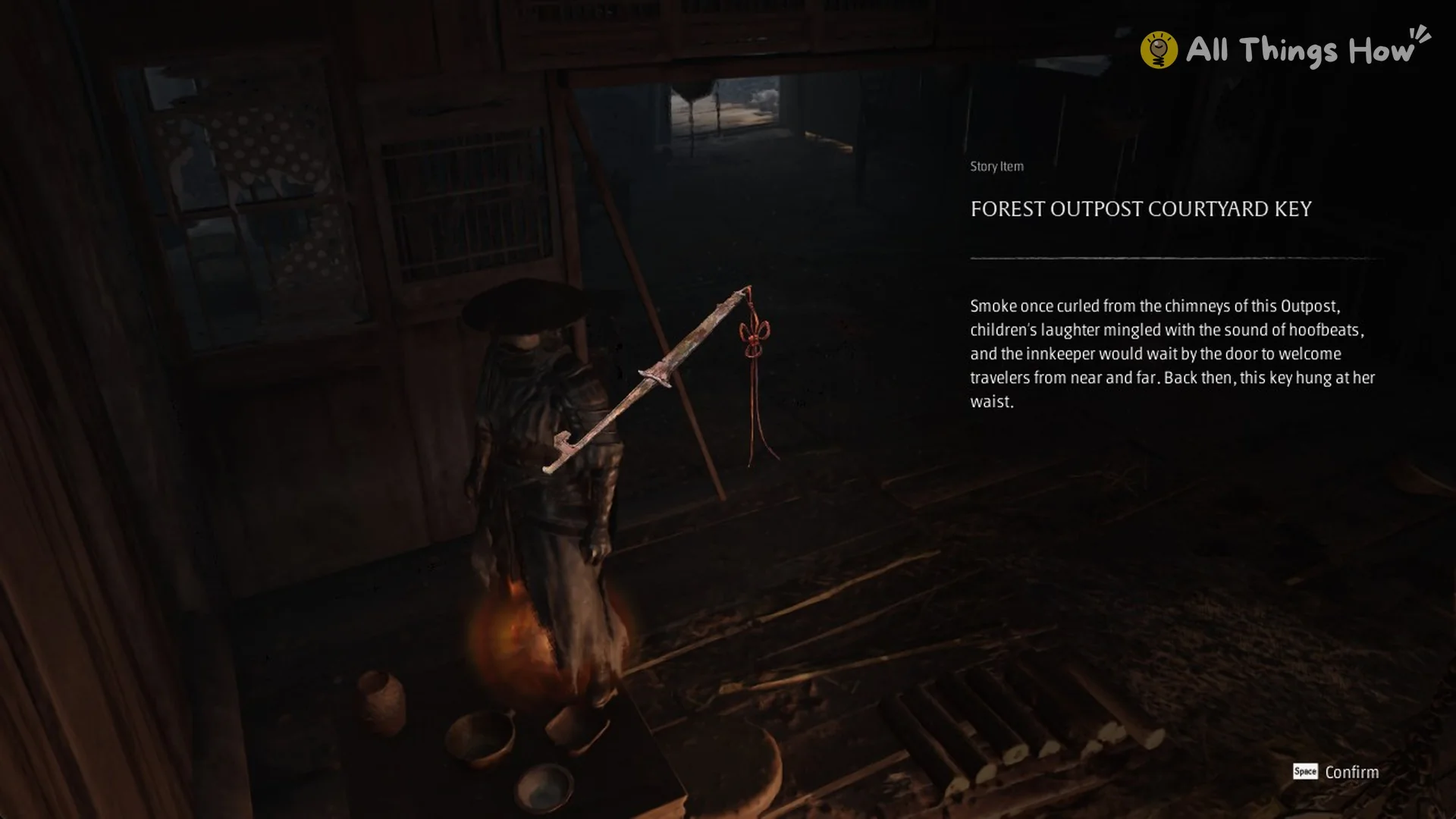 Forest Outpost Courtyard Key story item card in Phantom Blade Zero