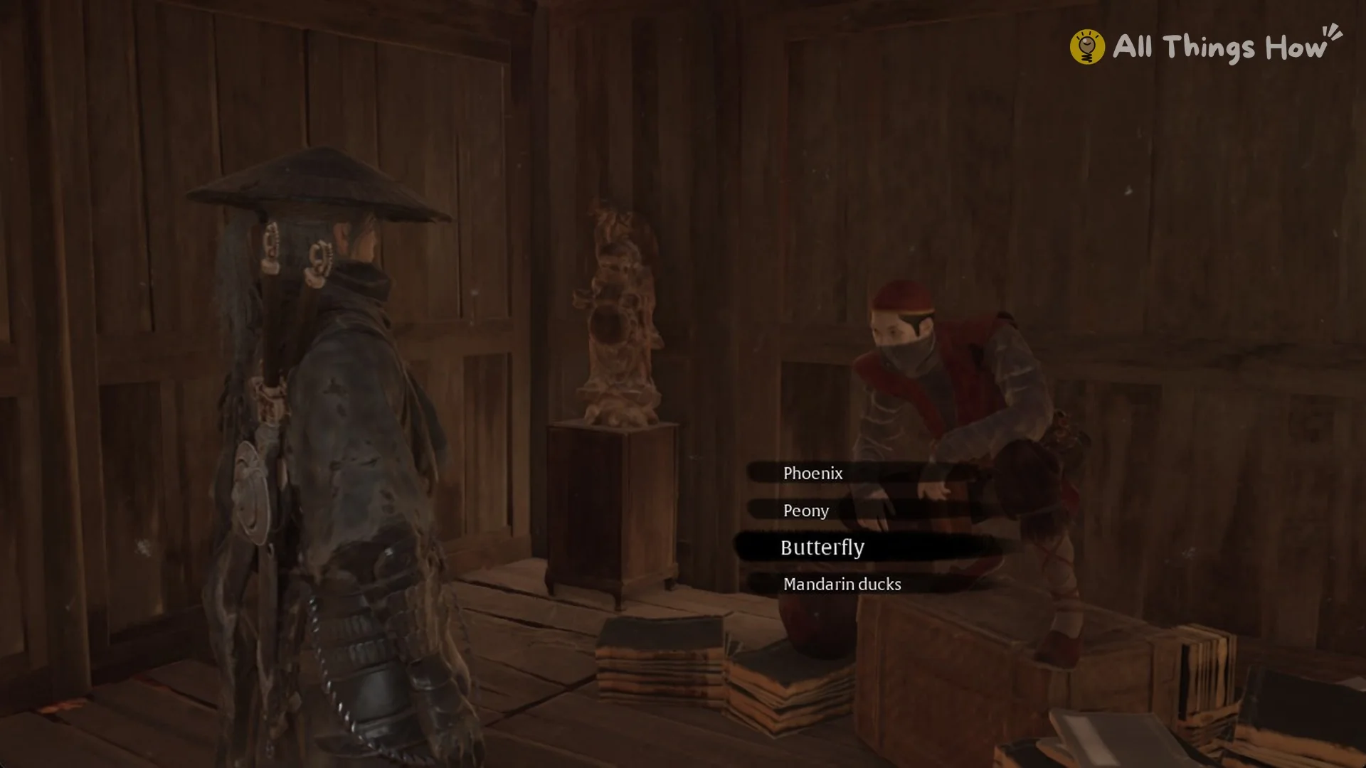 Gentle Thief second question with Butterfly selected in Phantom Blade Zero