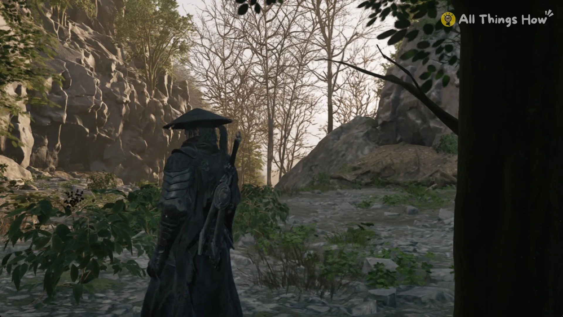 Soul between trees at the foot of a cliff, Phantom Blade Zero