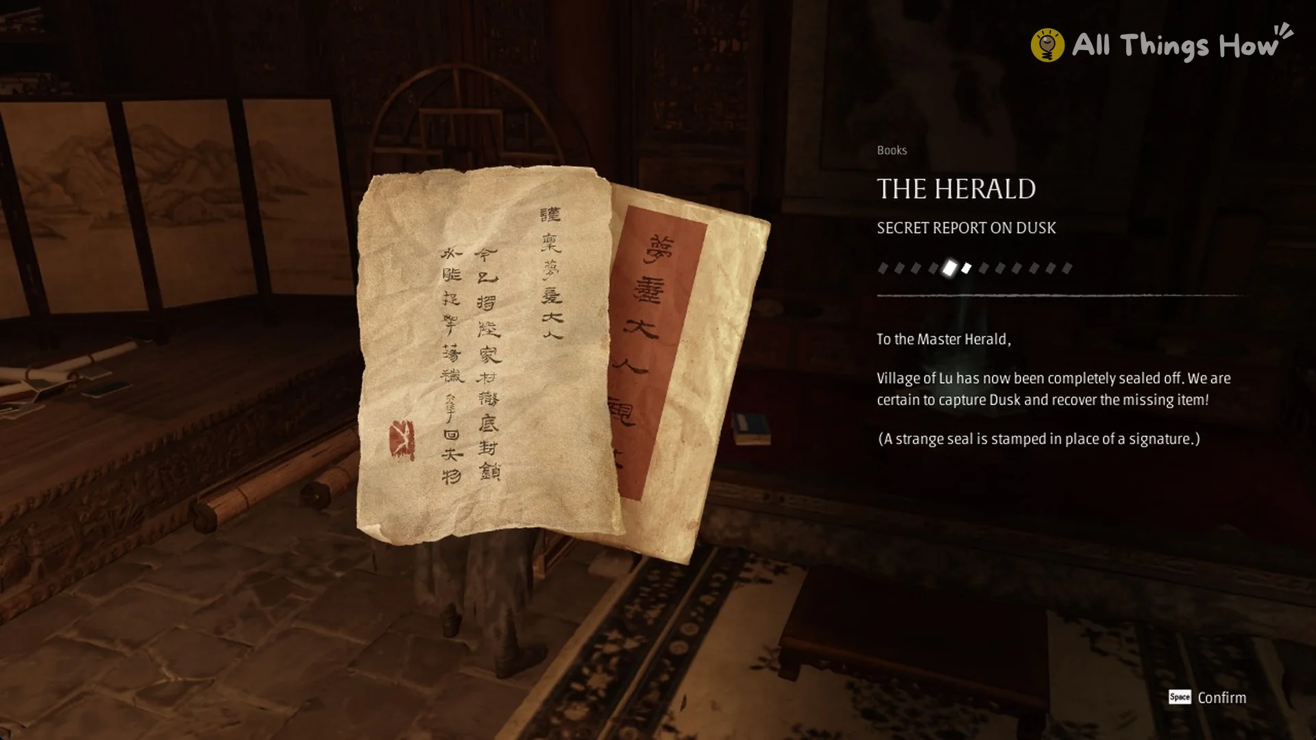 The Herald Secret Report on Dusk book, Phantom Blade Zero